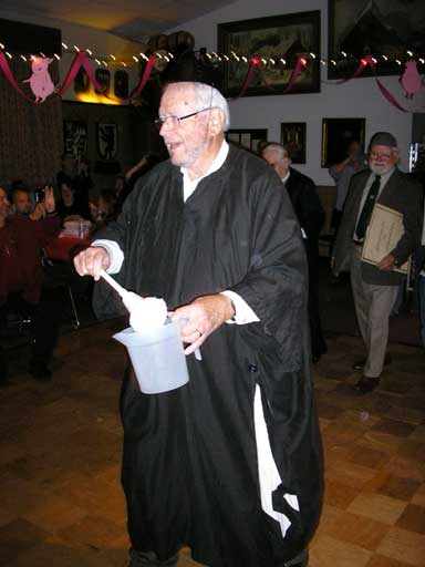 Reverend Don leads the ceremony