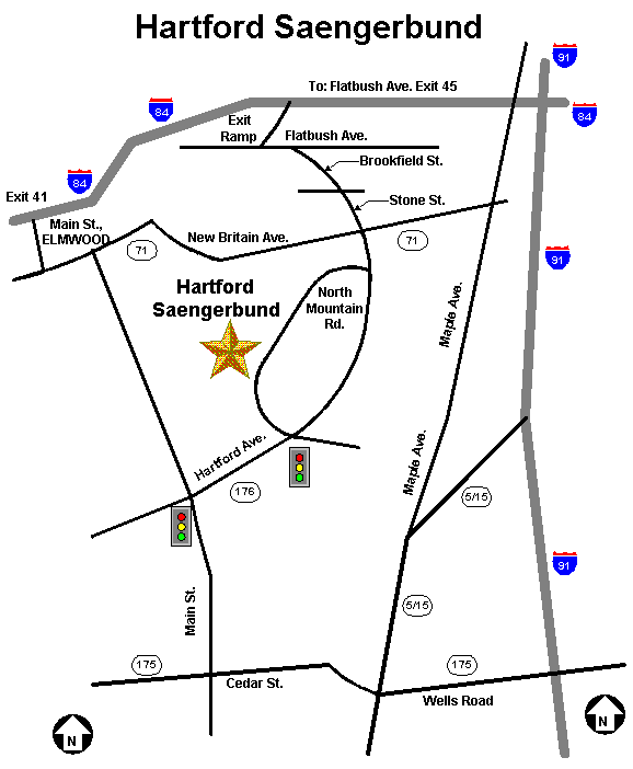 Map to HSB club location